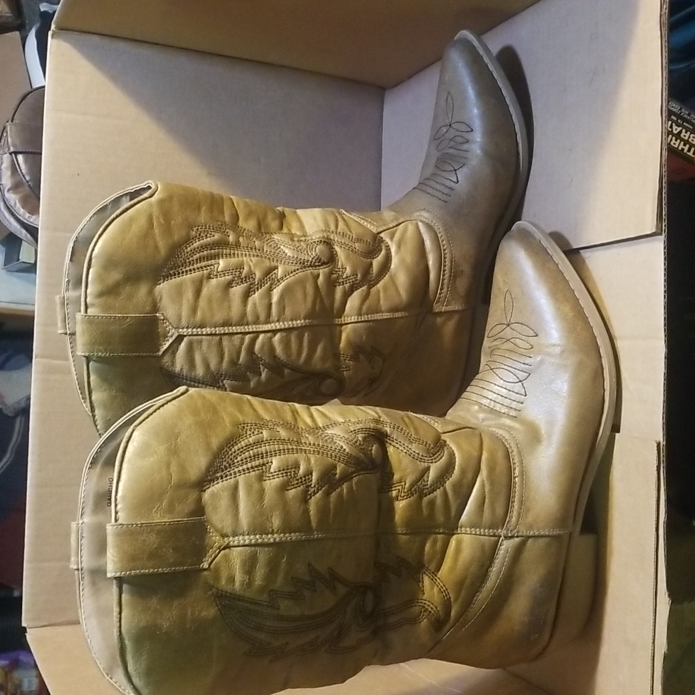 Coconut Gaucho Western Cowboy Boots size 10m - Picture 2 of 10